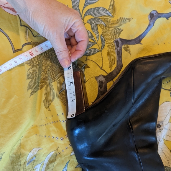 coclico black leather round toe inside zip tall boot sz 38.5 euc - Picture 6 of 9